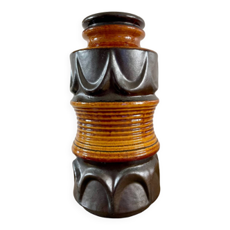 Large Vintage West Germany Vase – Unique Design in Two Textures