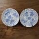 2 assiettes à dessert Terre de Fer modèle "Flora" Creil Montereau