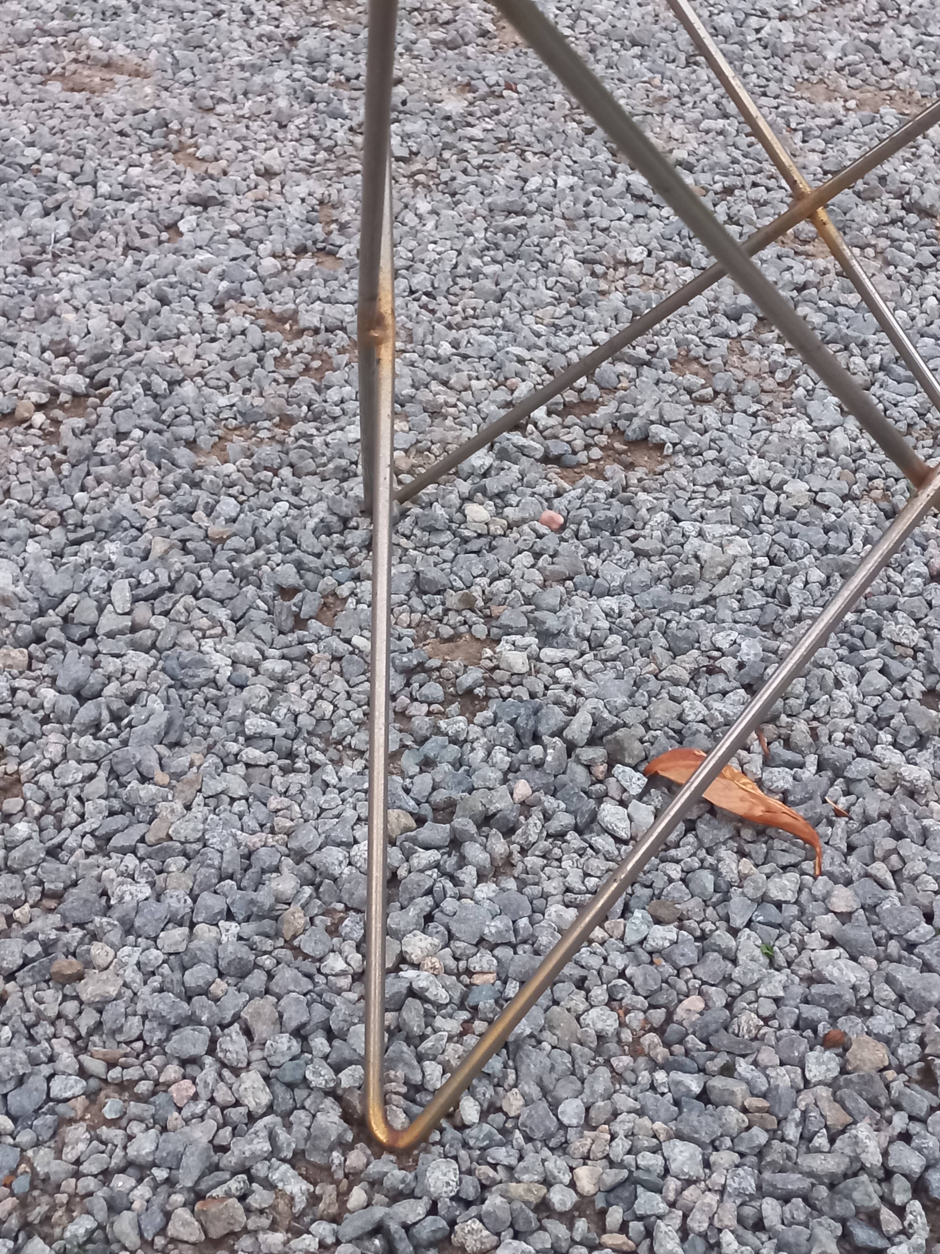 Florent Lasbleiz vintage coffee table in glass and metal