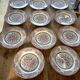 14 Antique English Dinner Plates
