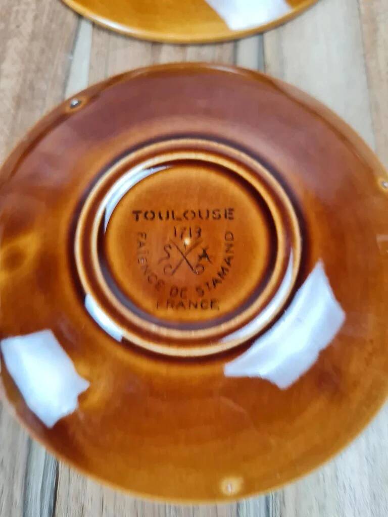 Set of 6 vintage cups and saucers – Saint-Amand & Sarguemines