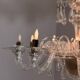 Venetian chandelier in transparent Murano glass with 10 light arms, circa 1980.
