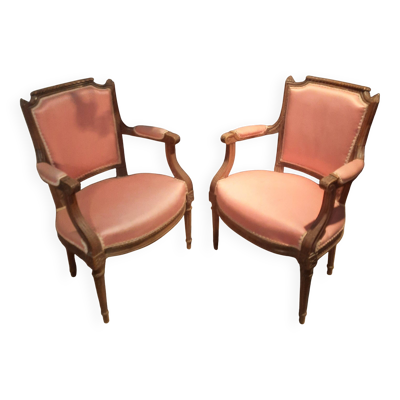 Paire de fauteuil de style Louis XVI