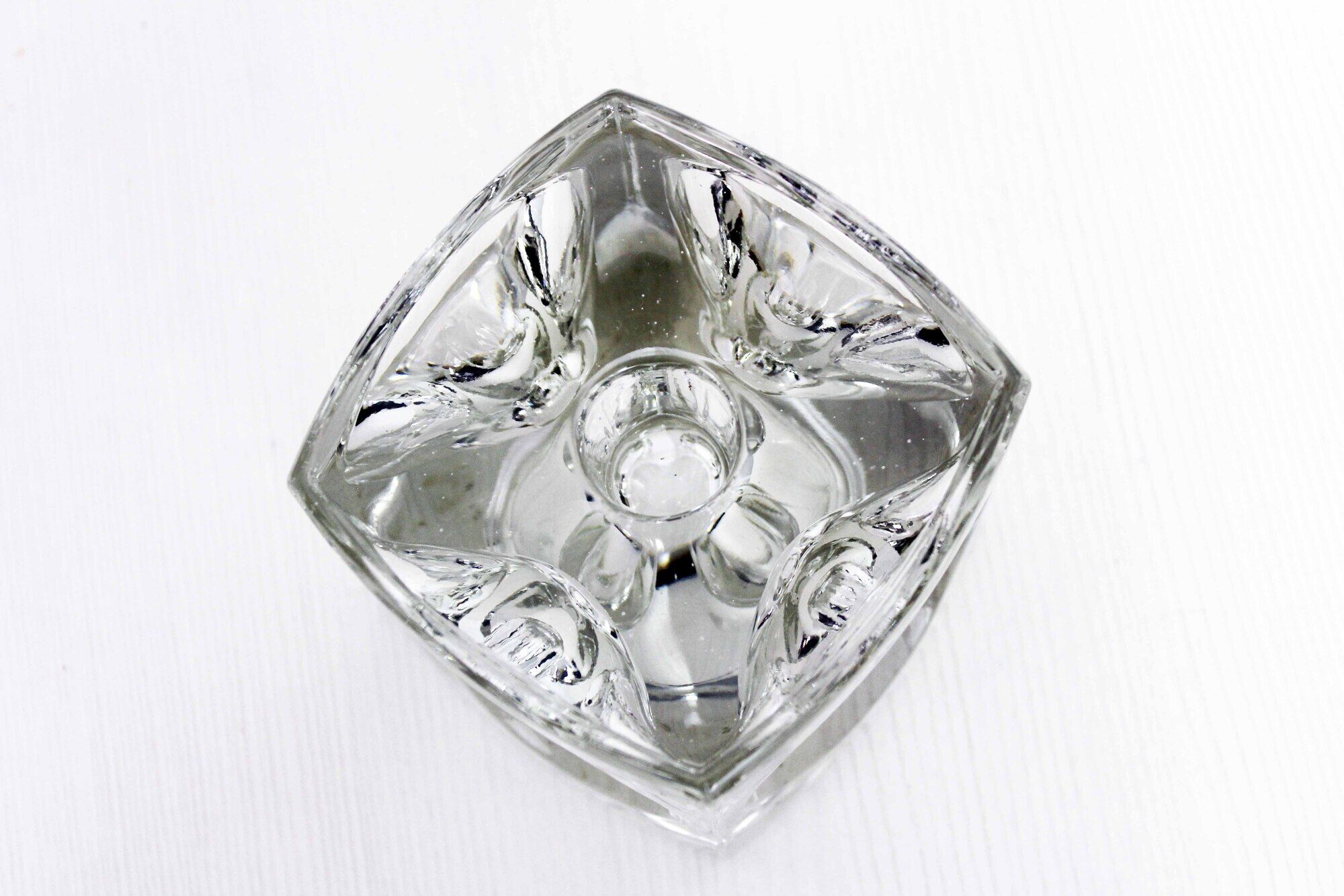 1970s glass candlestick