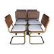 6 chaises cesca Marcel Breuer Italie 1970