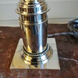 Silver metal lamp signed Plasait goldsmith