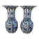 2 large vases known as trumpet vases from Delft Royal