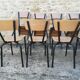 Chaises d'écoliers vintage