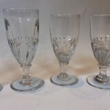 8 blown flared glasses