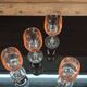 Set of 4 antique pink stemmed glasses Luminarc