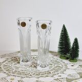 2 crystal vases of arques
