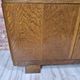 Commode basse en chêne Art Déco restaurée, console TV des années 1940.