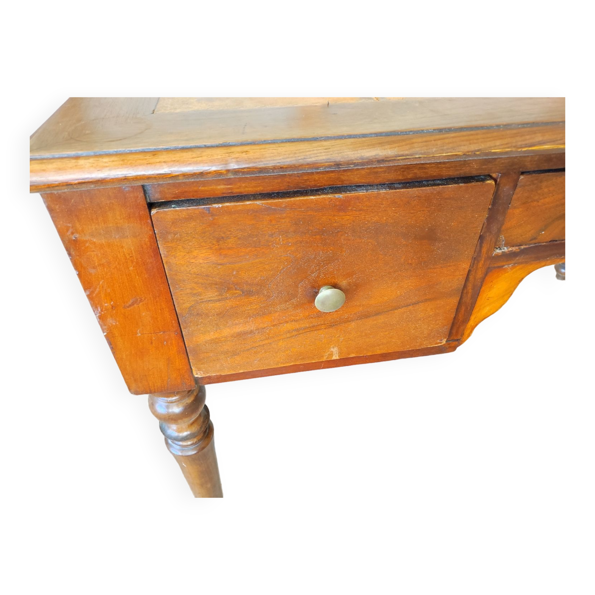 Louis Philippe flat desk in walnut