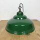 Industrial British Green Enamel Factory Pendant Lamp, 1960s