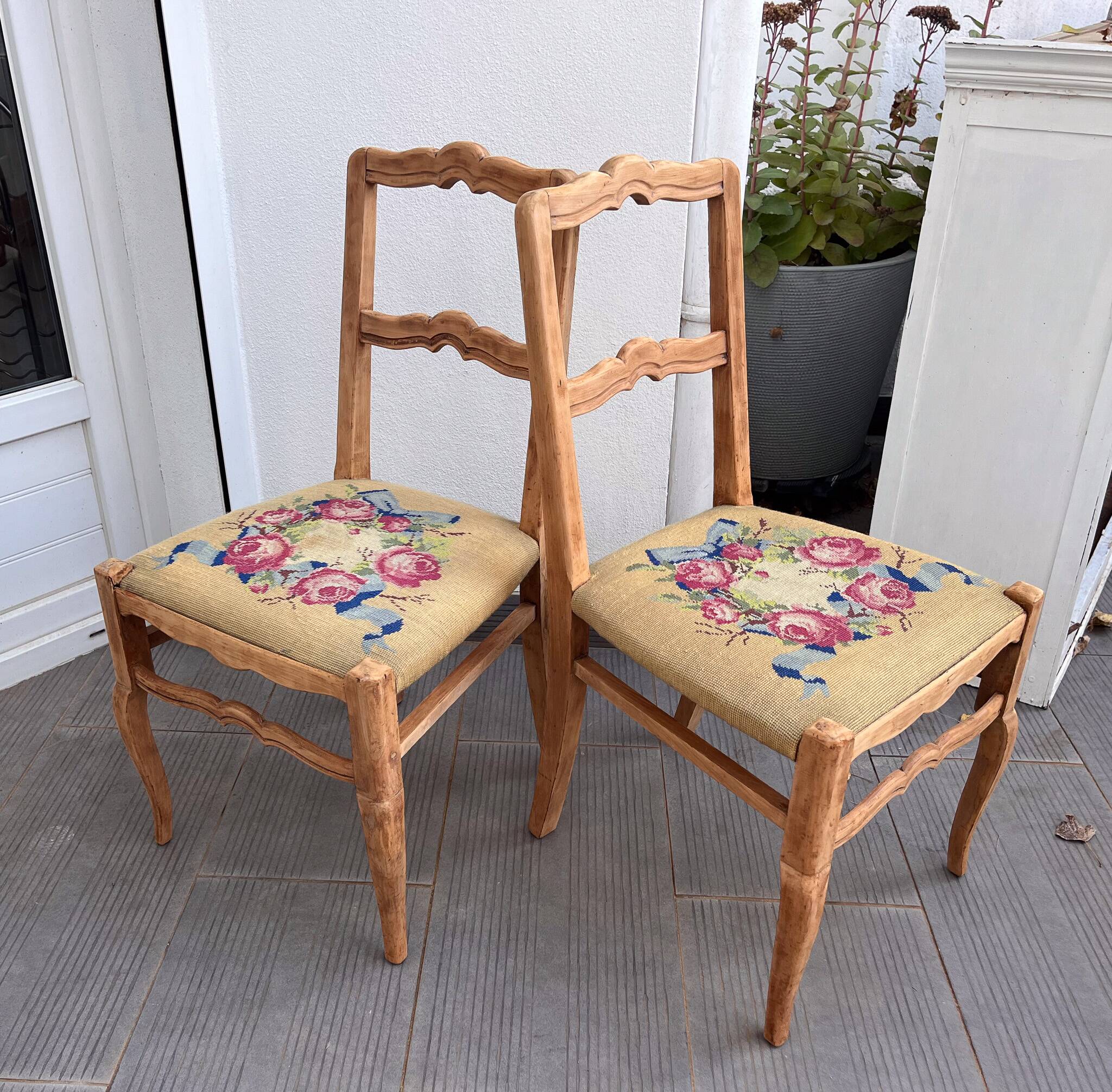 Pair of Vintage 60s Canvas Chairs
