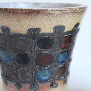 Pair of vintage brutalist Perignem vases
