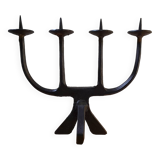 Brutalist wrought iron candlestick, 1960s