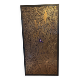 Brutalist Copper and Glass Wall Panel