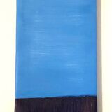 Tableau Huile Bleu Abstrait