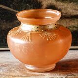 Art Deco enamelled blown glass vase