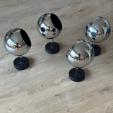 Space Age chrome wall lights, Germany 1970