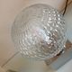 Pair of globe bedside lamps in glass and chrome/vintage metal 70-80