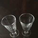 Set of two thick glasses