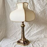 Lampe à poser vintage en cuivre doré