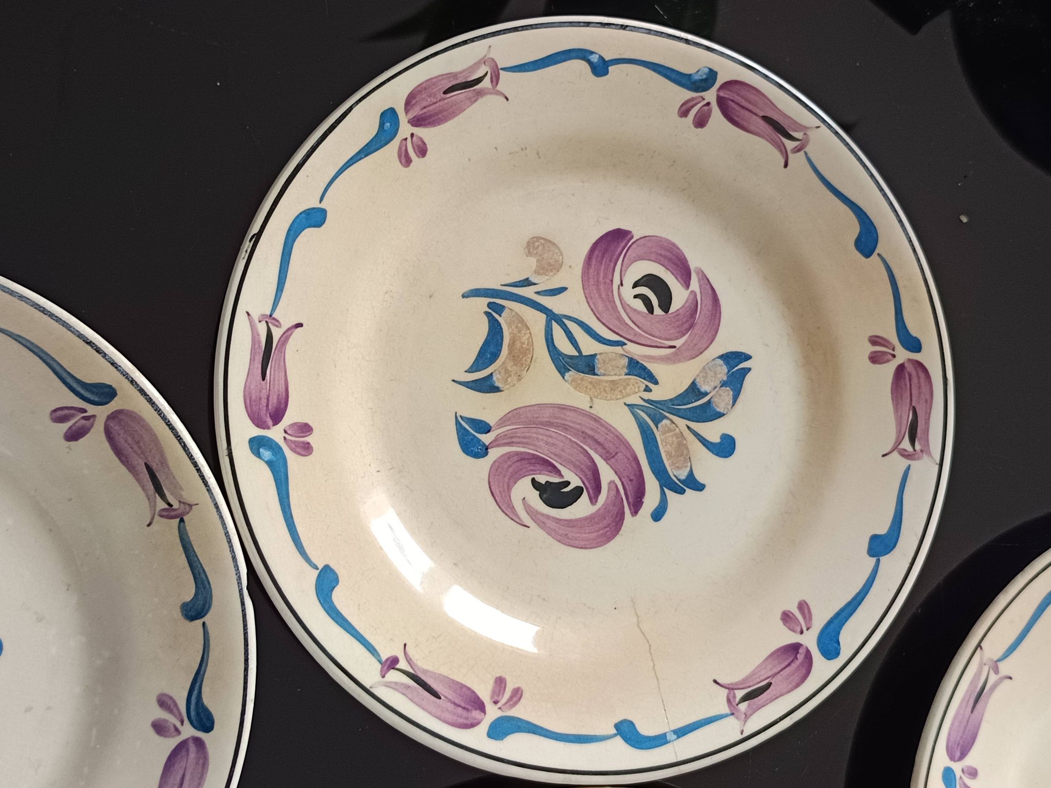 lot de 5 assiettes 1930 signées Marcel Goupy
