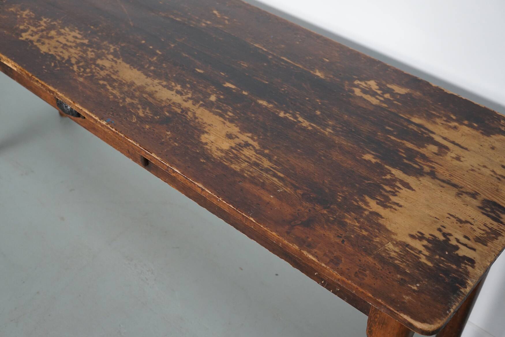 Vintage French Rustic Farmhouse Pine Side Table or Desk, 1950s