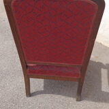 Fauteuil chêne/tissu