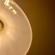 Suspension lampshade in yellow and white opaline