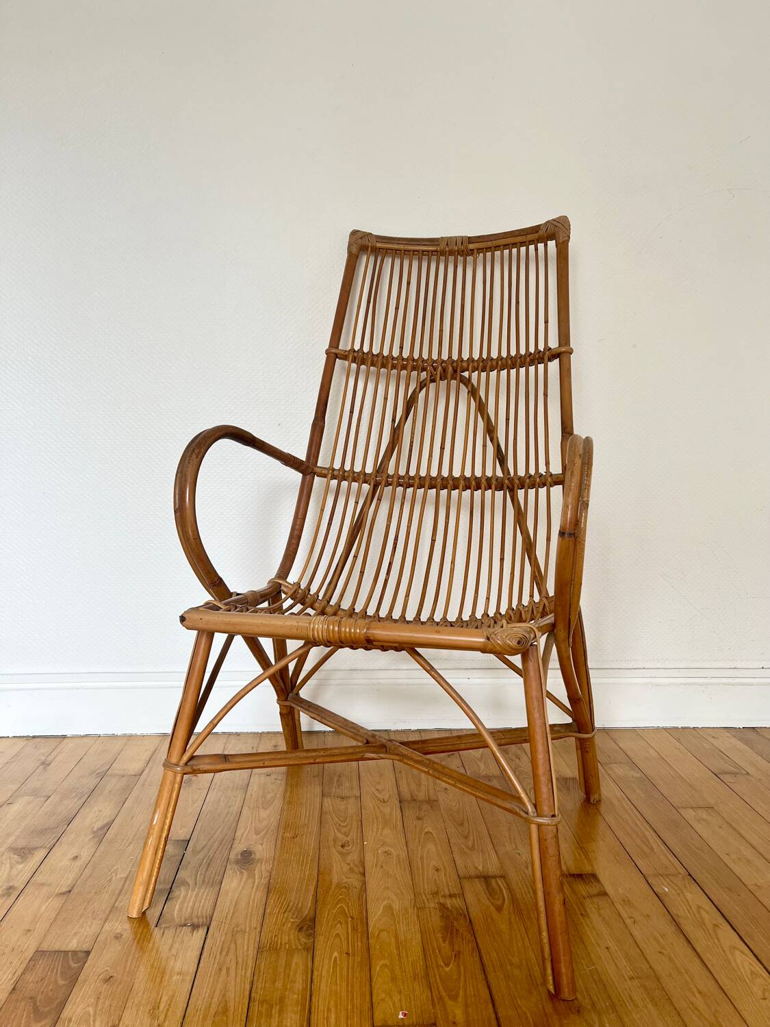 Vintage rattan armchair