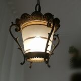 Antique Gothic ceiling lamp bronze  1920