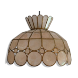 Hanging lamp brass and mother of pearl