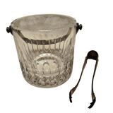 Crystal and Silver Metal Ice Bucket