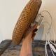 Vintage wall lamp in electric braided wicker to new
