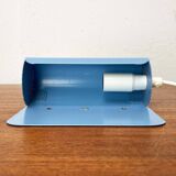 Light blue perforated metal suspension by Abo Randers, Danish postmodern, 1980s.