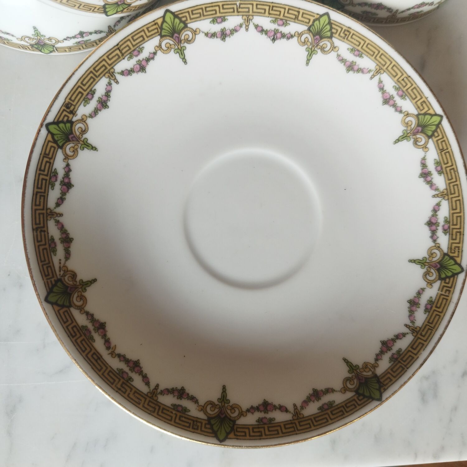 8 Art Deco Sigismond Maas cups Limoges porcelain