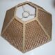 Abat-jour hexagone en cannage, années 60