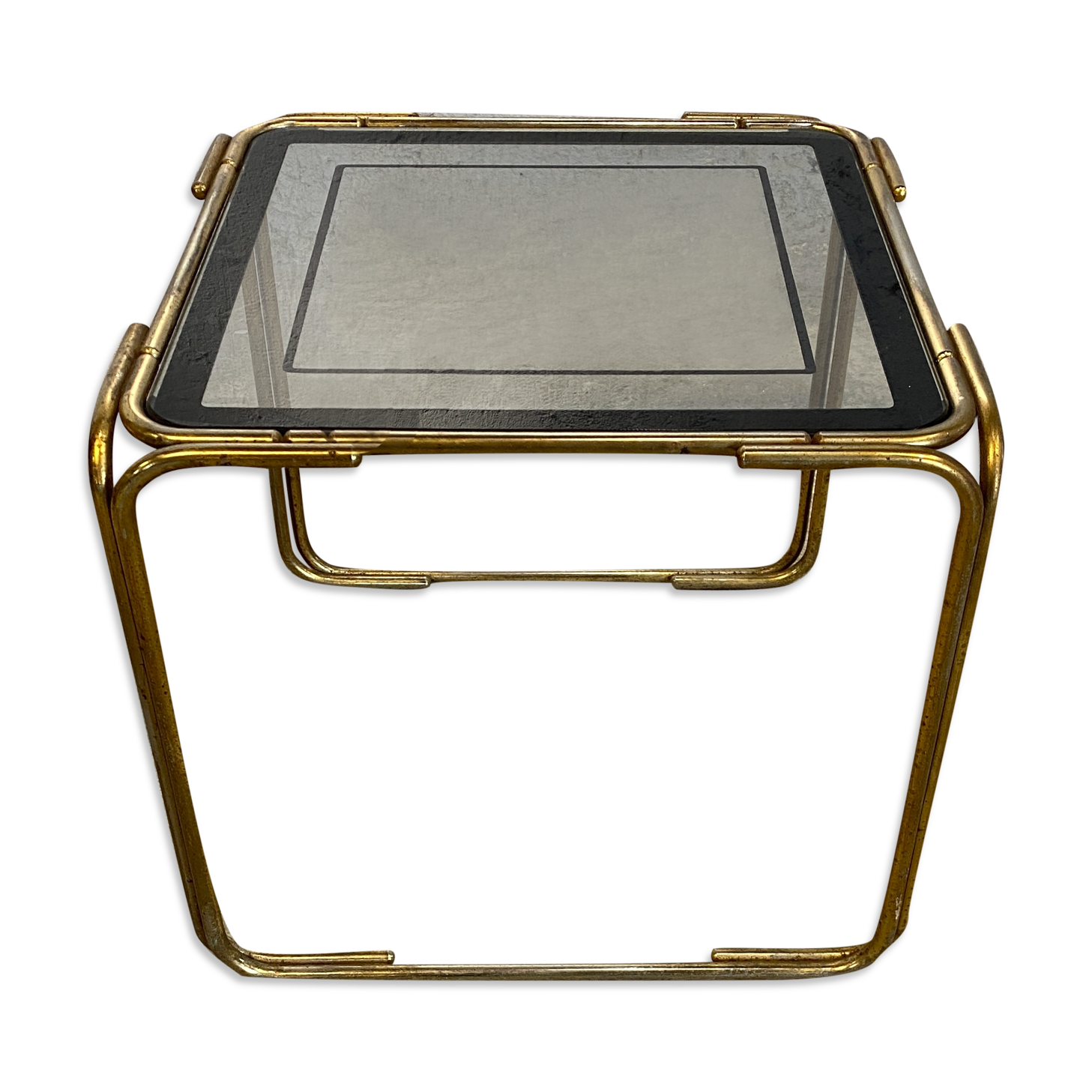 Gold metal sofa tip, 1970