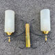 Pair of vintage wall lamps 1950-60 arlus metal and glass