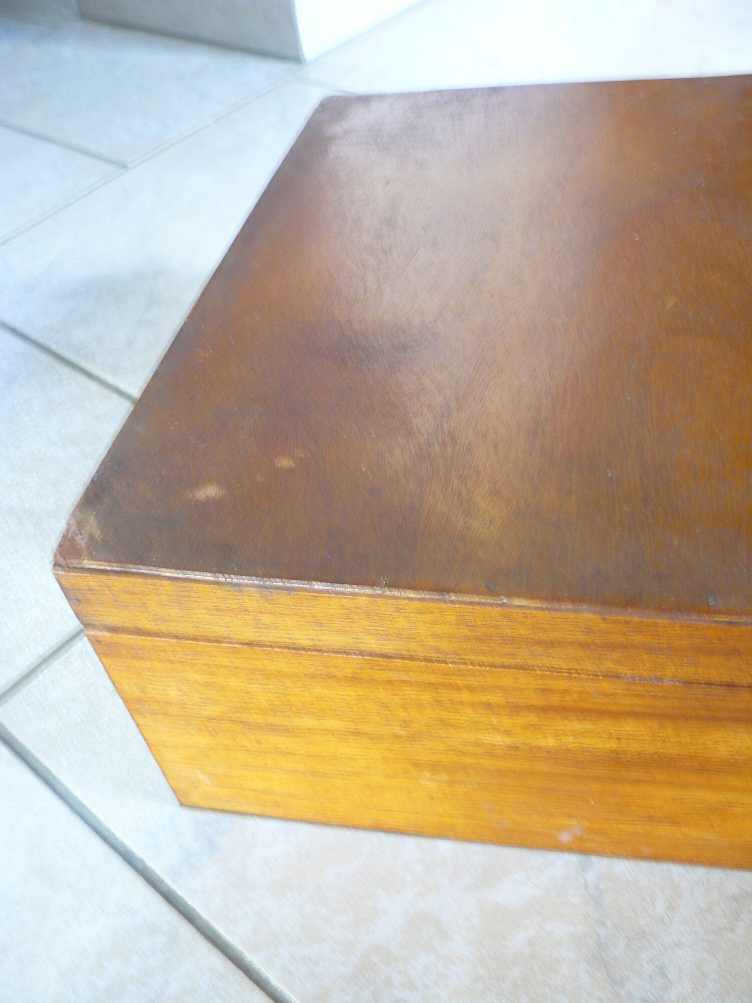 Old wooden storage box