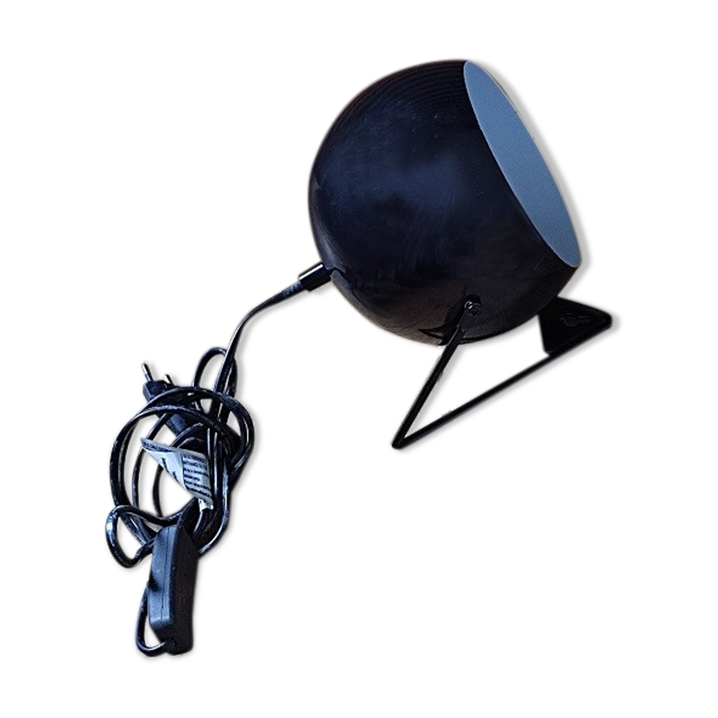 Bedside desk lamp Black metal ball