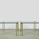 GLASS & BRASS coffee table by Peter Ghyczy, 1970s