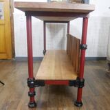 Table fer et bois meuble de metier