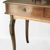 Art Deco style dressing table in mahogany gooseneck mirror