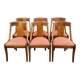 6 Empire Style Gondola Chairs in Wood, 20th Century