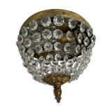 Ceiling lamp basket grapevine and gilded bronze 25 cms