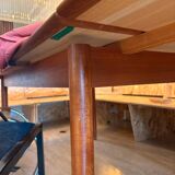 Table extensible vintage, deux rallonges